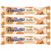 Princessa Biała Wafel o smaku krówka 40 g x 4 sztuk