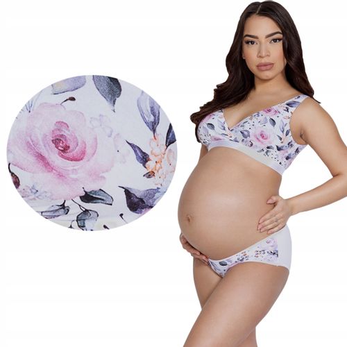 Mitex Mama Majtki Ciążowe Bawełniane Kwiatowy M na Arena.pl