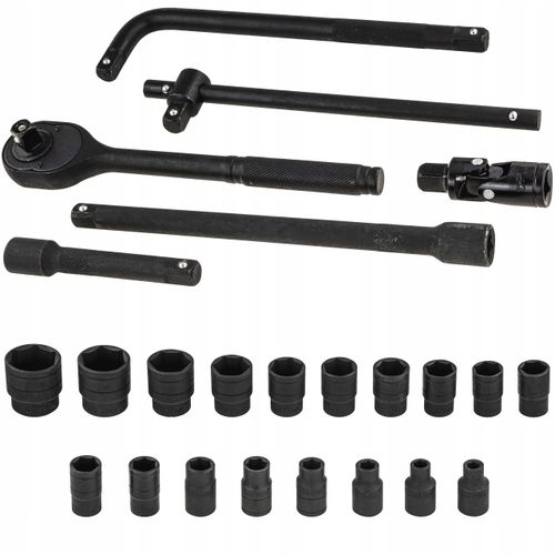 Falon-Tech zestaw nasadek udarowych 8-32 mm 1/2" 24 el. grzechotka na Arena.pl