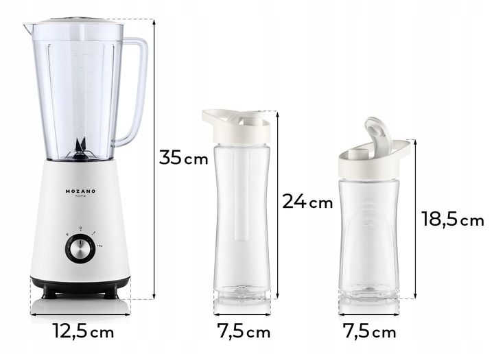 MOCNY BLENDER KIELICHOWY DO KOKTAJLI Smoothie 2 WKŁADY 2 BIDONY MIKSER zdjęcie 16