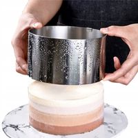 Obręcz opaska do tortów ciast z regulacją średnicy