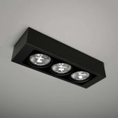 LAMPA sufitowa UTO 1145 Shilo natynkowa OPRAWA prostokątna czarna