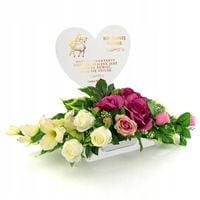 STROIK na GRÓB CMENTARZ + PODSTAWKA z DEDYKACJĄ