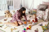 MATA EDUKACYJNA PIANKOWA DLA DZIECI DWUSTRONNA XPE 180x150 CM GRUBA 1CM