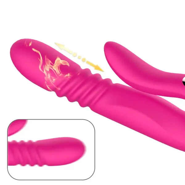 Deluxe Twirling Vibrating Thruster RED zdjęcie 4