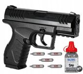 UMAREX XBG 4,5mm WIATRÓWKA PISTOLET + Śrut 1500 BB + 10 szt Kapsuł CO2