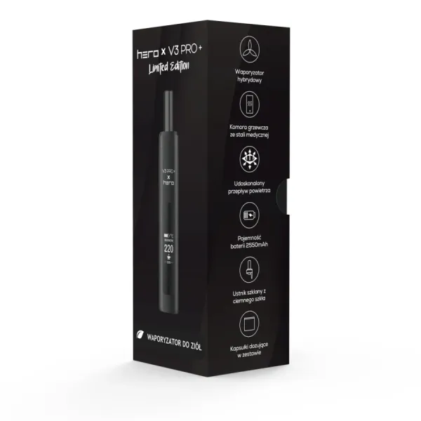 X-MAX V3 Pro Plus x HERO - waporyzator przenośny - czarny zdjęcie 8