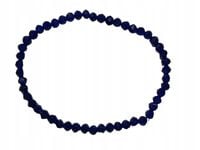 Bransoletka z drobnych fasetowanych koralików w kolorze granatowym