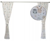 ZASŁONA zasłony dziecięce BOHO zając sowa komplet