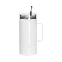 Kubek do wina 1200 ml z wodoodporną pokrywka i słomką do sublimacji - biały