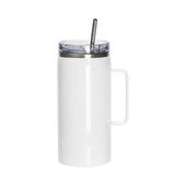 Kubek do wina 1200 ml z wodoodporną pokrywka i słomką do sublimacji - biały