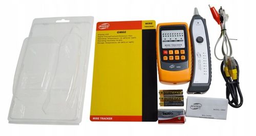 SZUKACZ PAR TESTER PRZEWODÓW DETEKTOR SIECI WIRE TRACKER RJ11 RJ45 ZESTAW na Arena.pl