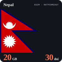 Karta eSIM Internet Nepal 20 GB na 30 dni - bez rejestracji