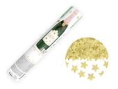 Tuba z konfetti szampan złote gwiazdki, 20 cm