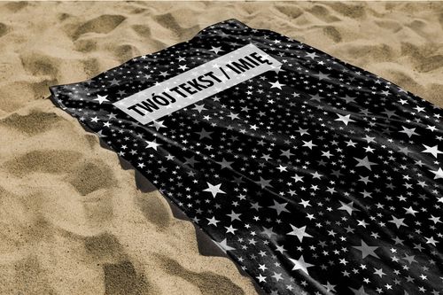 RĘCZNIK Gwiazdki z twoim dowolnym tekstem 140x75cm 024G na Arena.pl