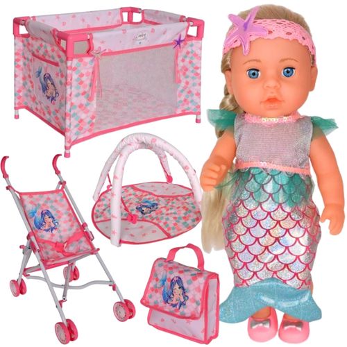 WOOPIE ROYAL Lalka Bobas 36 cm Syrenka Interaktywna Zestaw XXL Opiekunka 18w1 na Arena.pl