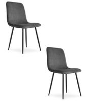 Krzesło RIFT - szary sztruks / nogi kolor czarny x 2