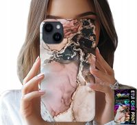 ETUI DO IPHONE 13 - ELEGANCKI MARMUREK MODNE WZORY + SZKŁO