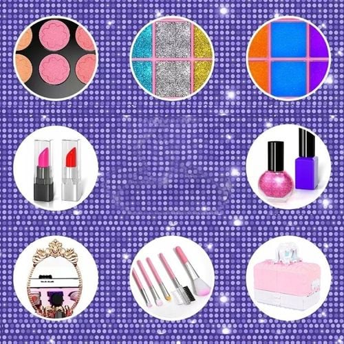 Kuferek Kosmetyków Do Paznokci i Makijażu MakeUp Zestaw Makijaż dla dzieci na Arena.pl