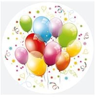 Talerzyki papierowe urodzinowe Kolorowe Baloniki, 23 cm 8 szt.