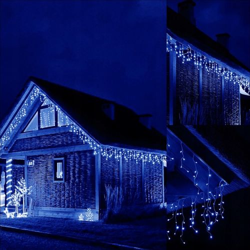LAMPKI SOPLE 300 LED ZEWN. NIEBIESKIE CHOINKOWE FLASH KURTYNA ŚWIETLNA IP44 na Arena.pl