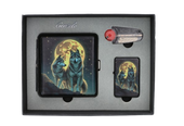 Zestaw na Prezent z Motywem Wilka – papierośnica, zapalniczka i akcesoria