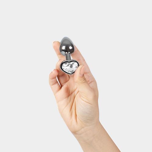 clear crystal heart metal butt plug na Arena.pl
