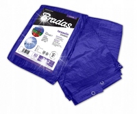 PLANDEKA WZMACNIANA niebieska 50 g/m2 15 x 16m WODOODPORNA PŁACHTA BRADAS