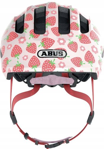 Kask rowerowy dziecięcy ABUS SMILEY 3.0 S 50-55 cm. LED Rose Strawberry na Arena.pl