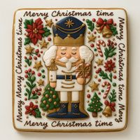 CIASTKO LUKROWANE DZIADEK DO ORZECHÓW NO18 KWADR ROZ.M RĘCZNIE ROBIONE