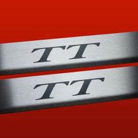 Listwa progowa AUDI TT MK2 8J Stal nierdzewna 304 mat z czarnymi literami