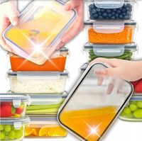 POJEMNIKI NA ŻYWNOŚĆ z pokrywką 12 SZTUK bez BPA LUNCHBOX do lodówki