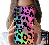 ETUI DO MOTOROLA EDGE 30 NEO - KOLOROWA TĘCZOWA PANTERKA PLECKI FOLIA