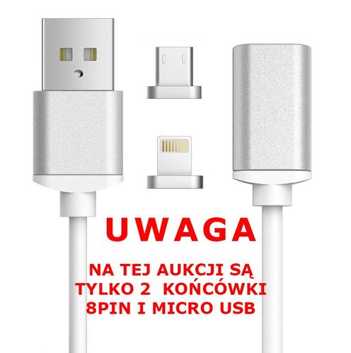 KABEL MAGNETYCZNY 2w1 NYLON IPHONE USB-C MICRO USB na Arena.pl