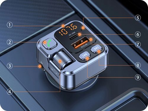 TRANSMITER BLUETOOTH SAMOCHODOWY AUDIO FM MP3 BT SZYBKA ŁADOWARKA USB na Arena.pl