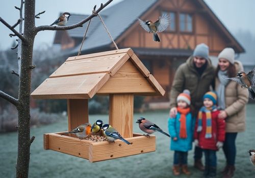 ECO Karmnik Dla Ptaków XXL+ DREWNIANY Solidny DIY Łatwy Montaż BUDKA na Arena.pl