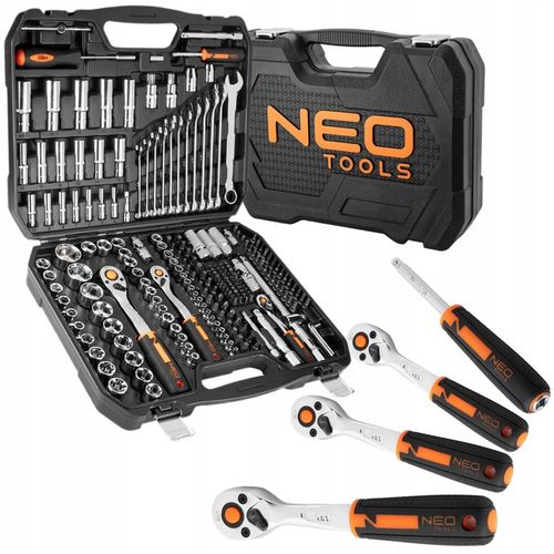 NEO ZESTAW KLUCZE NASADOWE 1/2" 3/8" 1/4" 219ele CRV PŁASKIE TORX na Arena.pl