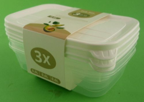 ZESTAW KOMPLET 3 POJEMNIKÓW ŻYWNOŚCI 600 ML na Arena.pl