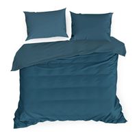 Komplet pościeli satynowej NOVA 180x200 70x80x2 granatowa
