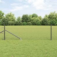 Słupek ogrodzeniowy. Szary 50 x 0,8 m (siatka 13 mm) Stal i PVC