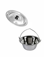 KOCIOŁEK WĘGIERSKI NIERDZEWNY 6 L POKRYWKA INOX