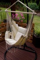 HAMAK HUŚTAWKA KRZESŁO BRAZYLIJSKIE FOTEL WISZĄCY OGRODOWY KOKON BUJANY XXL