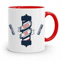 Kubek Czerwony Fryzjera Fryzjerki Barber Shop Z Nadrukiem Ze Zdjęciem