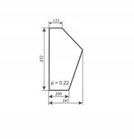 szyba drzwi dolna lewa prawa ciągnika URSUS C-330 Kabina sokółka bezbarwna