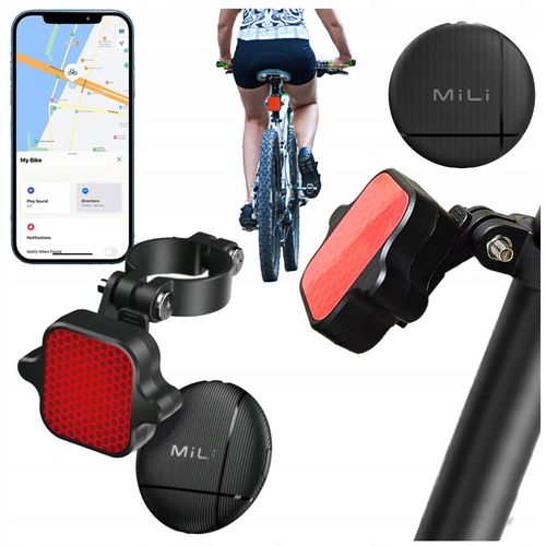 Lokalizator GPS LiTag MiLi lampka tylna do roweru światło rowerow IOS APPLE na Arena.pl