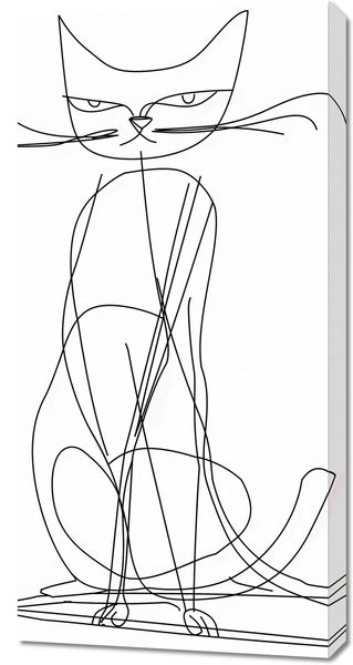 Obraz 50x100cm Kot Linijny zdjęcie 1