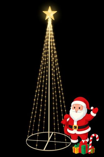 Choinka LED Na Stelażu Programator 8 Trybów Świecenia Łańcuch Świetlny na Arena.pl