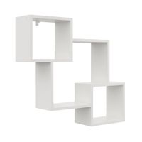 Półka ścienna, wisząca, regał, 78x18x71 cm, biały, mat | TYLETEGOTU