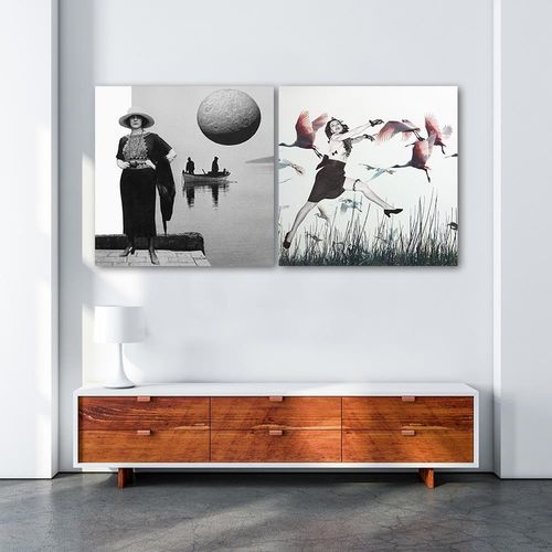 Deco Panel, Kobieta i gęsi 40x40 na Arena.pl