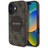 Etui Guess 4G Circle Classic Logo        MagSafe do iPhone 16 brązowy